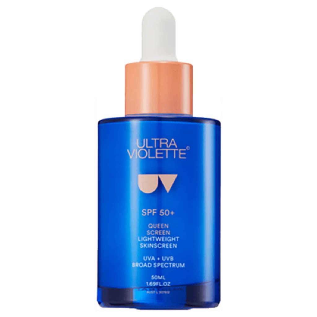 Perfect for dry skin, under makeup: Ultra Violette Queen Screen SPF 50+ Luminising SerumSerum Skinscreen