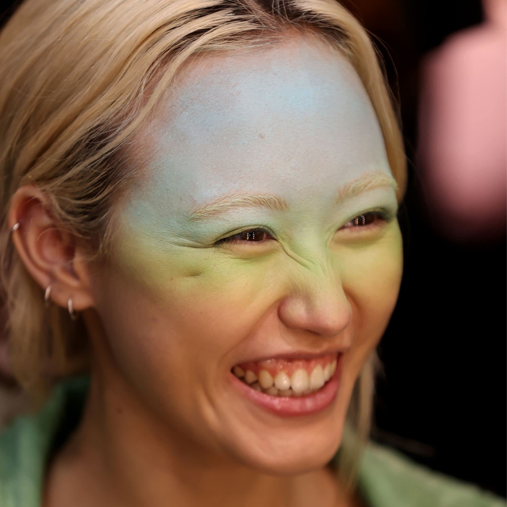 Model backstage at Romance Was Born