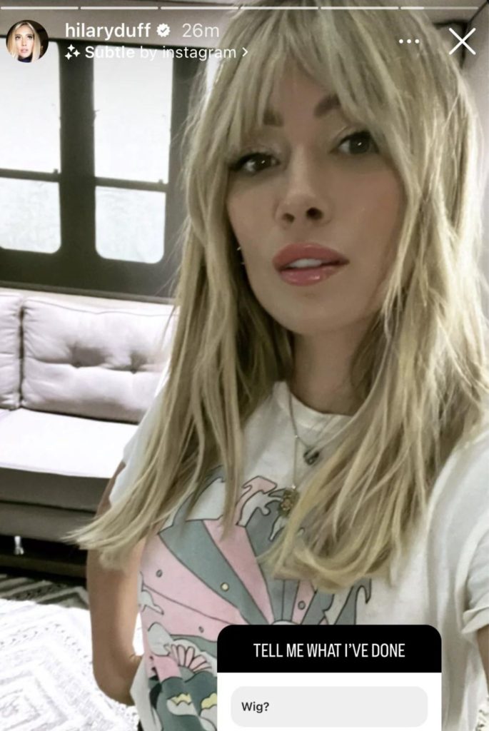 Hilary Duff curtain bangs