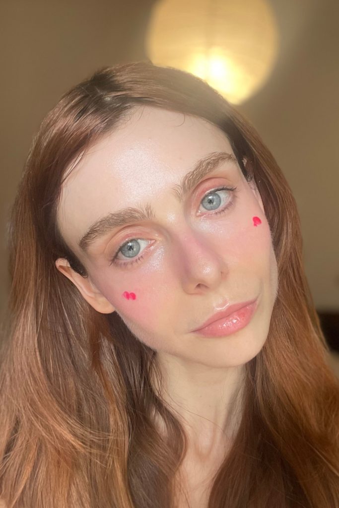 Cold girl makeup tiktok trend blush application part 2