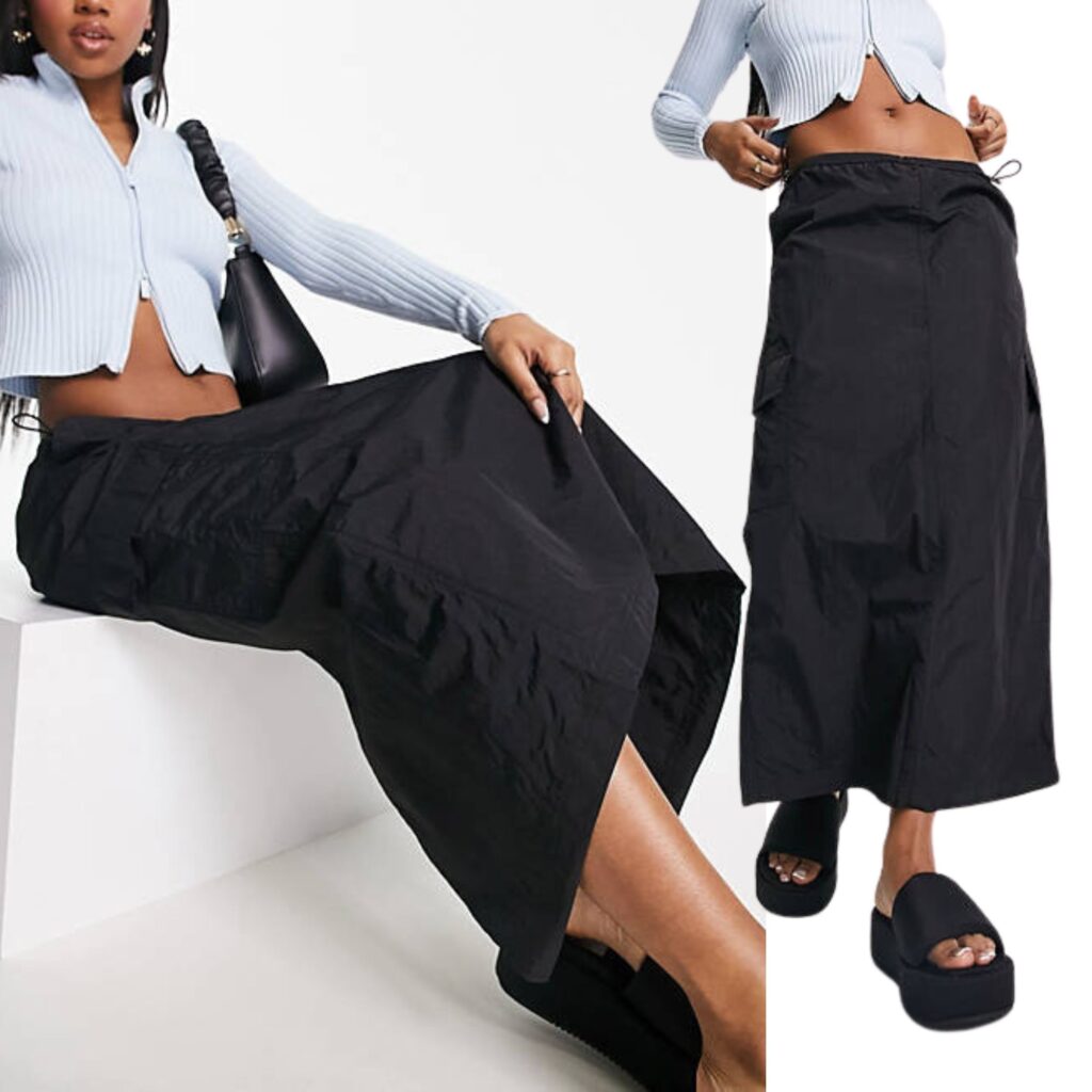 Stradivarius nylon parachute cargo skirt - Best Skirts for Winter