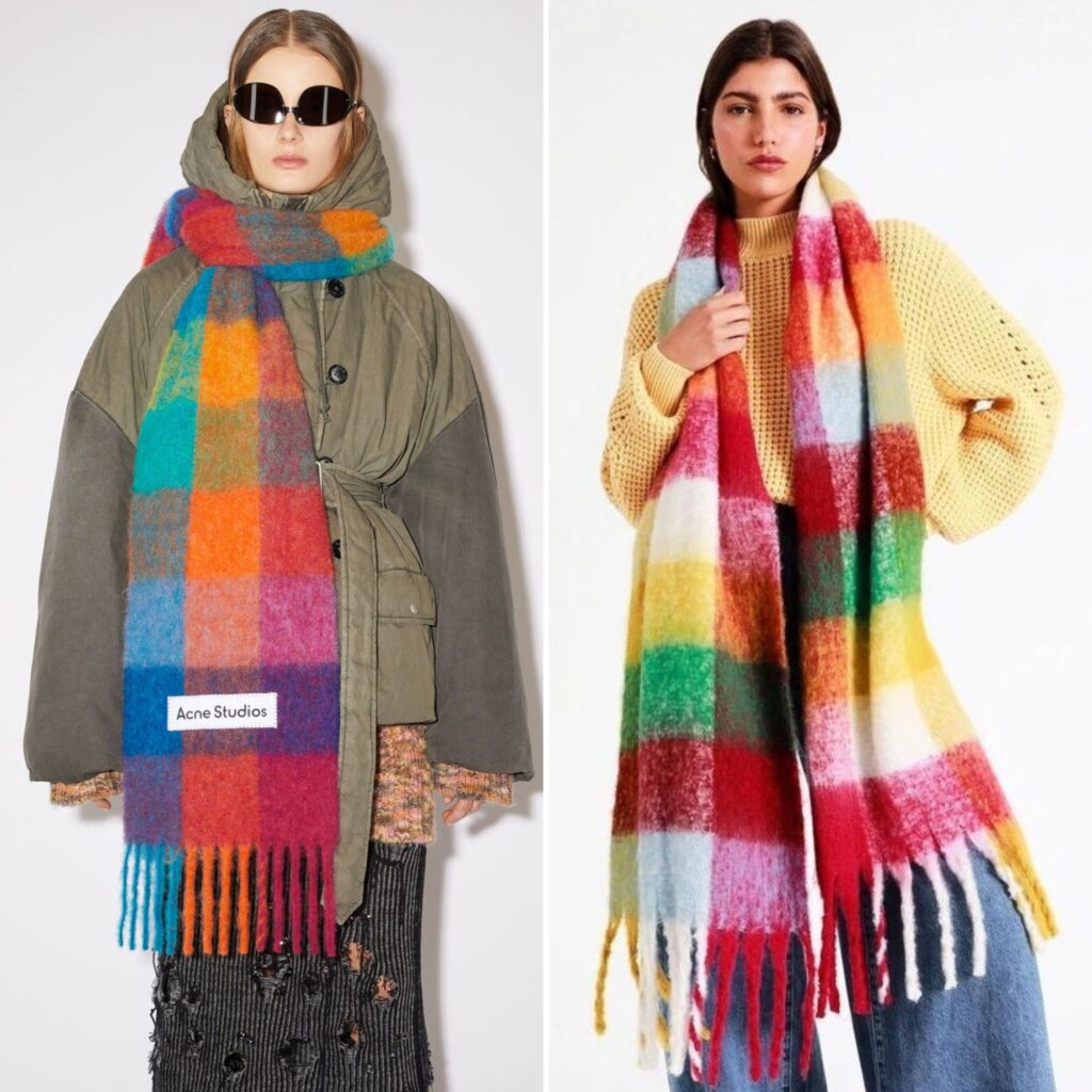 Acne-Studios-Mohair-Check-Scarf-Piper-Chunky-Check-Winter-Scarf Cute Winter Clothes